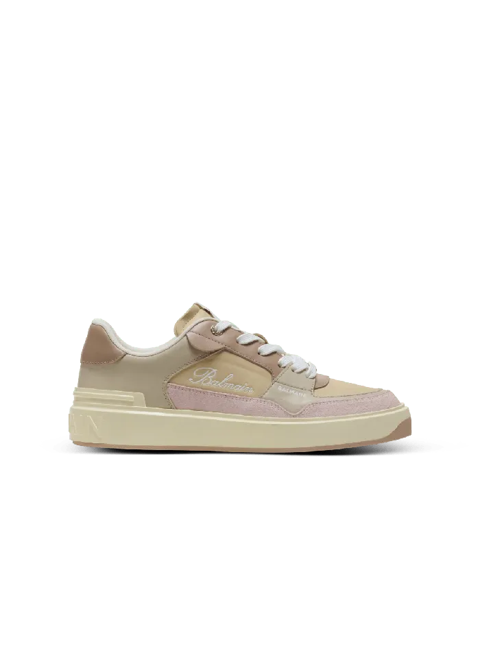 Balmain BCourt Flip Trainers In Calfskin Pink Women Sneakers