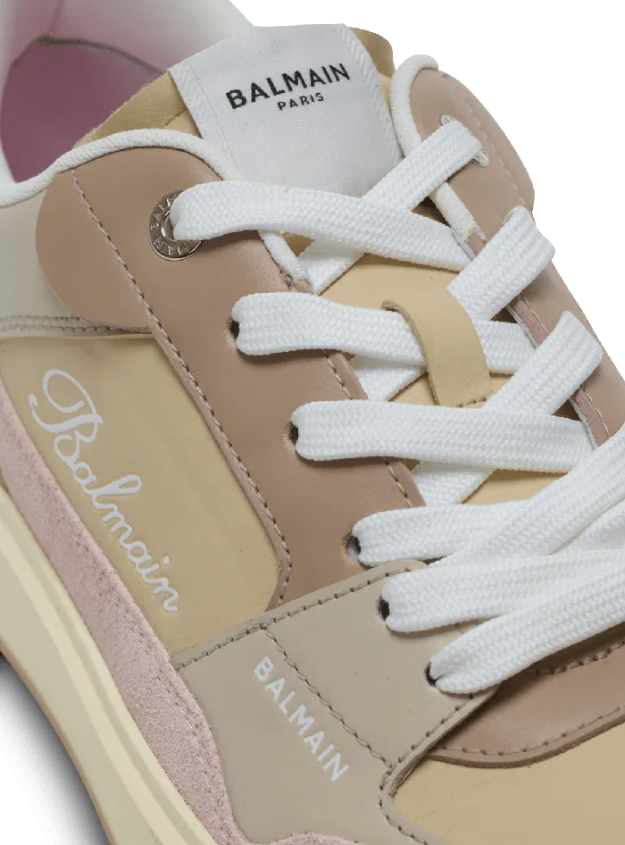 Balmain BCourt Flip Trainers In Calfskin Pink Women Sneakers