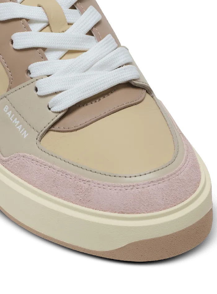 Balmain BCourt Flip Trainers In Calfskin Pink Women Sneakers