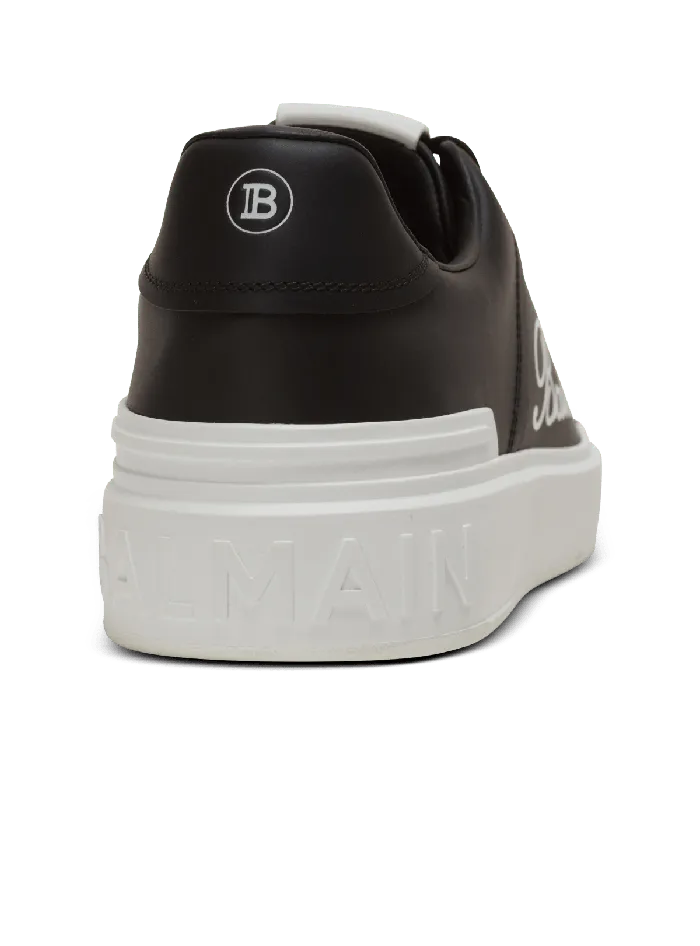Balmain BCourt Signature Calfskin Sneakers Black Men Sneakers
