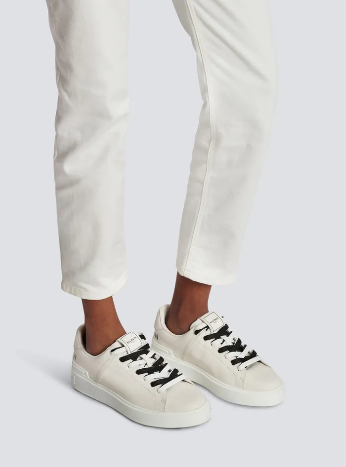 Balmain BCourt Smooth Leather Sneakers White Women Sneakers