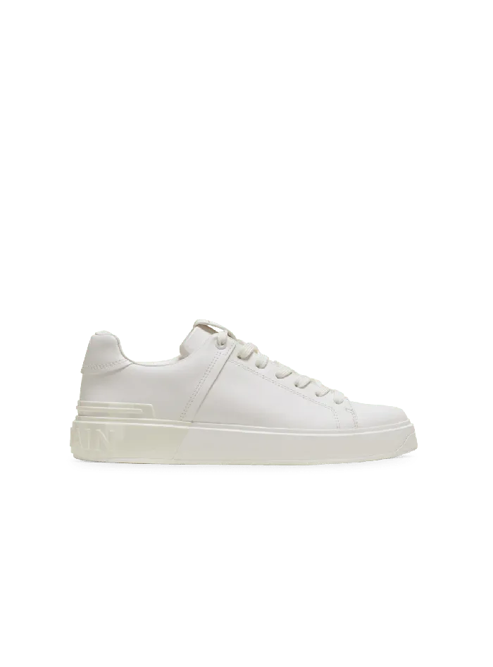 Balmain BCourt Trainers In Calfskin White Men Sneakers