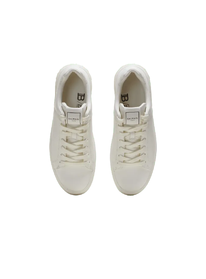 Balmain BCourt Trainers In Calfskin White Men Sneakers