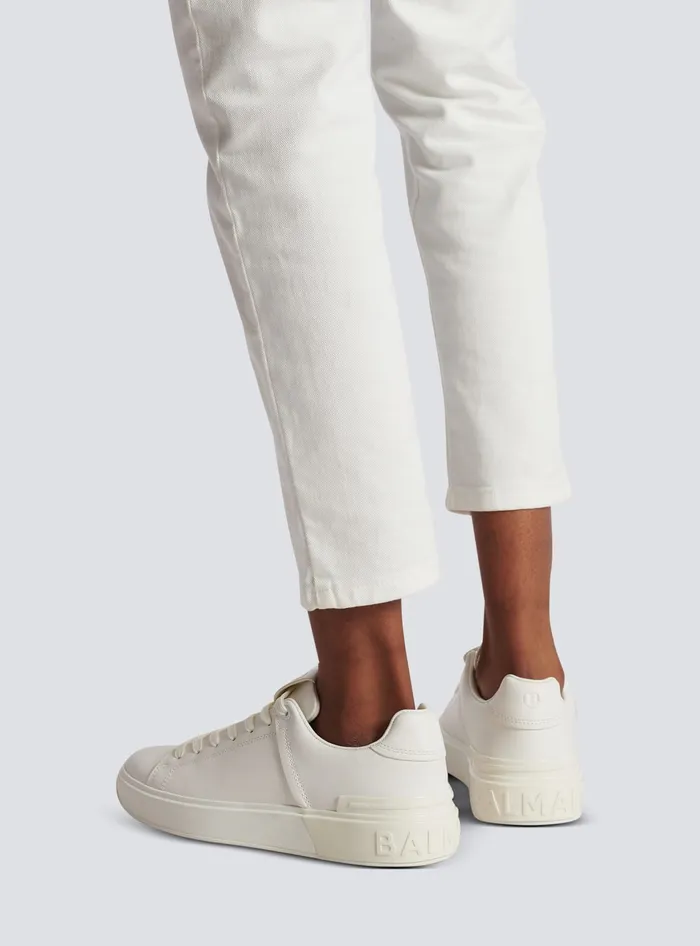 Balmain BCourt Trainers In Calfskin White Women Sneakers