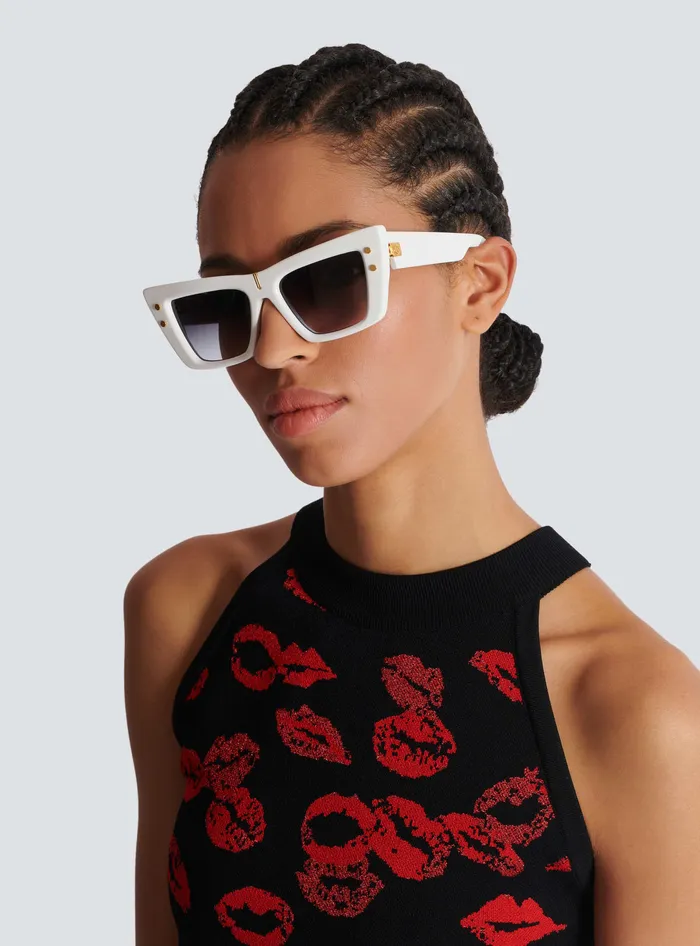Balmain BEye Sunglasses White WomenMen Eyewear