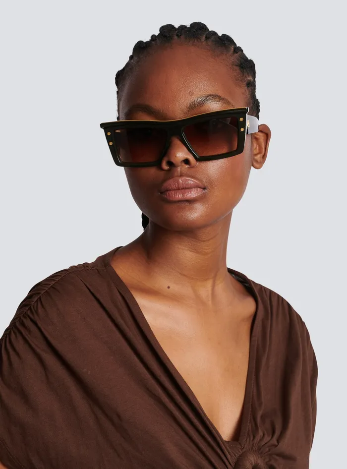 Balmain BVII Sunglasses Brown WomenMen Eyewear