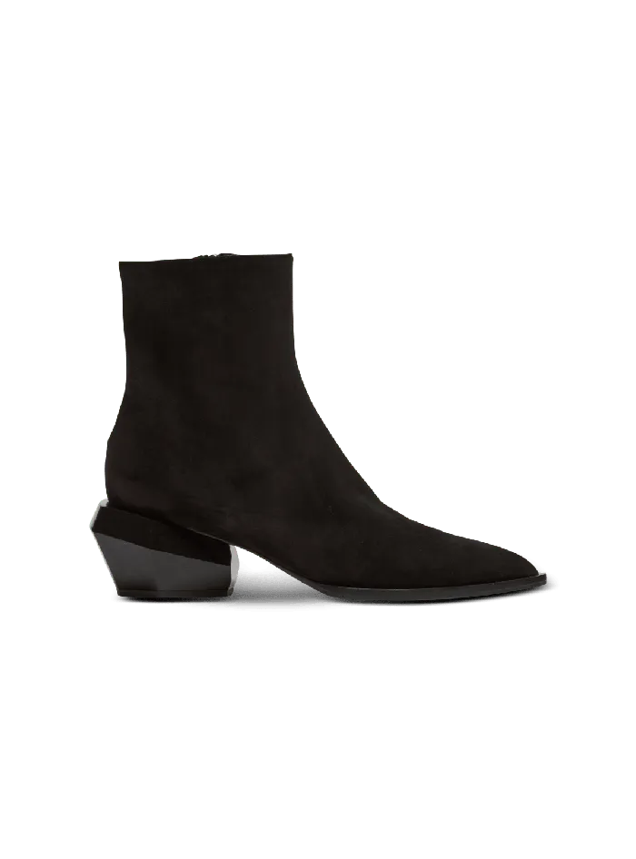 Balmain Billy Suede Ankle Boots With Diamond Heel Black Men Boots And Rangers