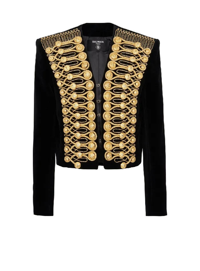 Balmain Brandenburg Jacket With Embroidery Gold Men Jackets And Blazers
