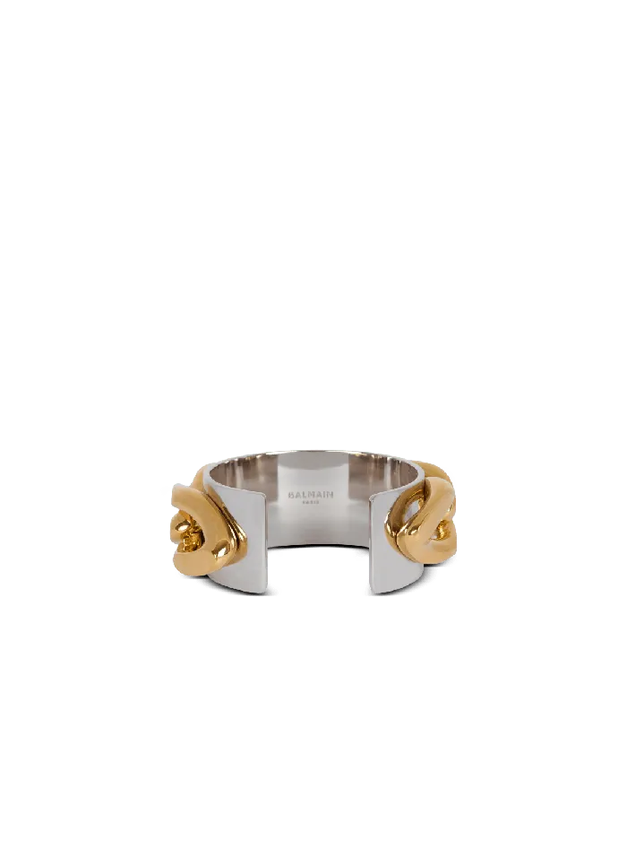 Balmain Brass Chain Bracelet Gold WomenMen Fashion Jewelry