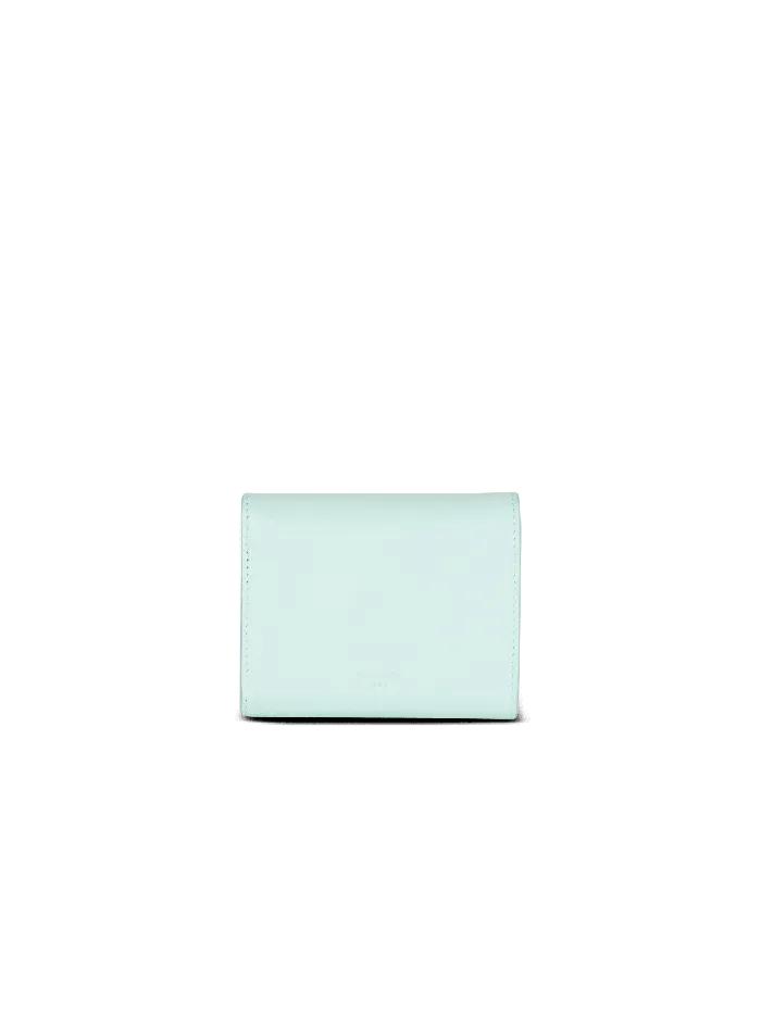 Balmain Calfskin BBuzz Trifold Wallet Blue Women Small Leather Goods