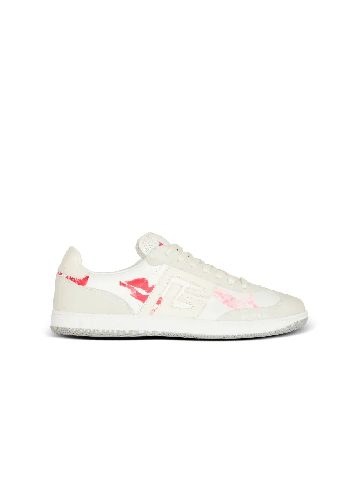 Balmain Calfskin Swan Trainers White Men Sneakers