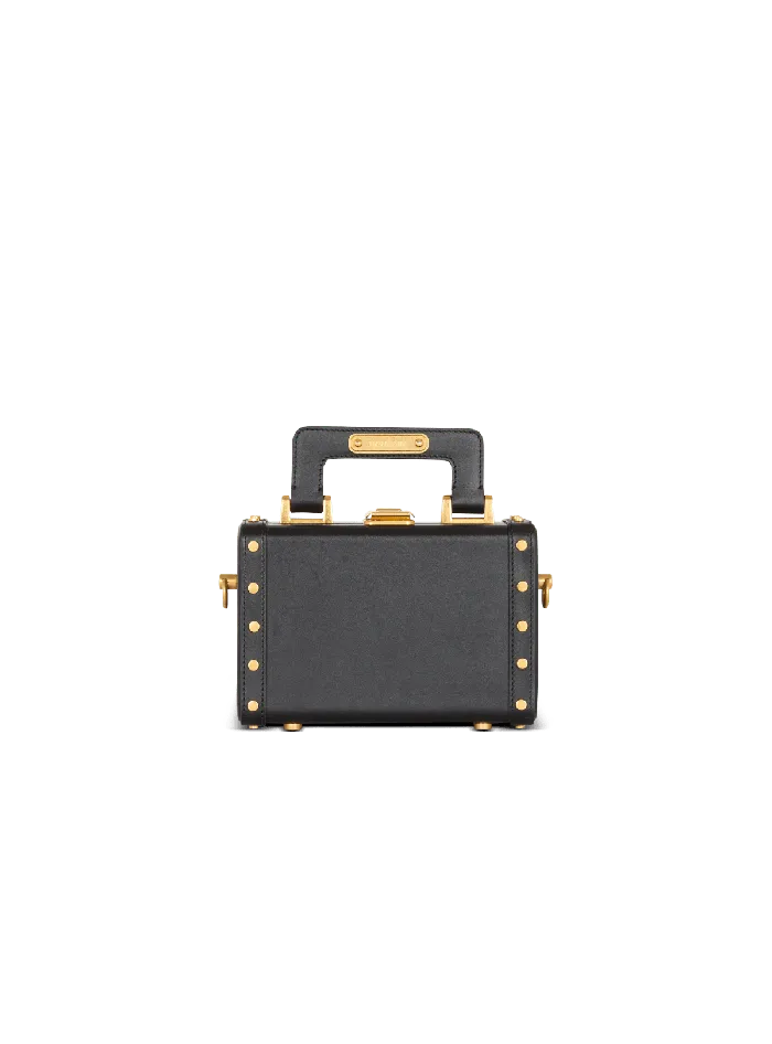 Balmain Camera Case Bag In Box Leather Black Men CrossBody Bags