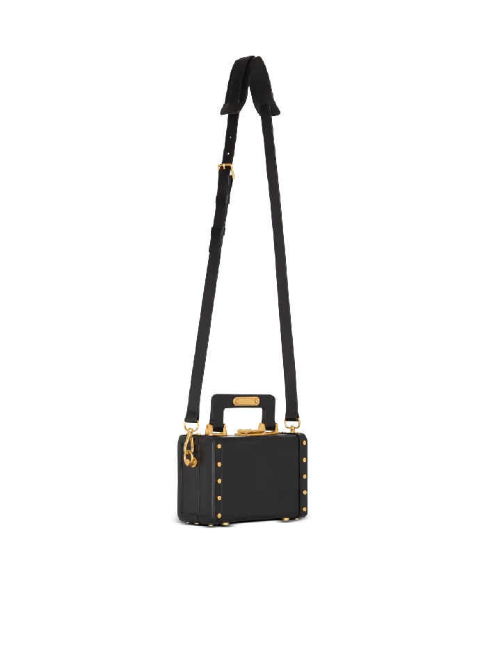 Balmain Camera Case Bag In Box Leather Black Men CrossBody Bags