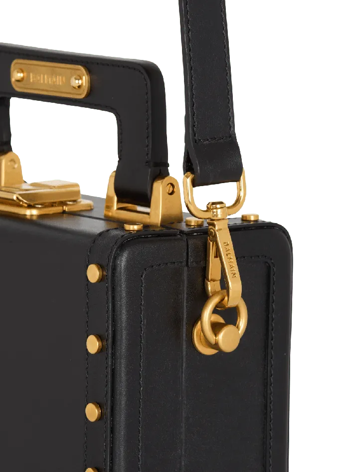 Balmain Camera Case Bag In Box Leather Black Men CrossBody Bags