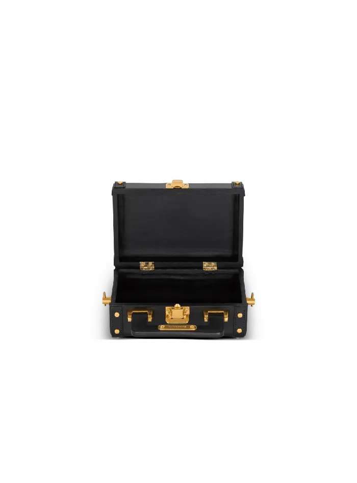 Balmain Camera Case Bag In Box Leather Black Men CrossBody Bags