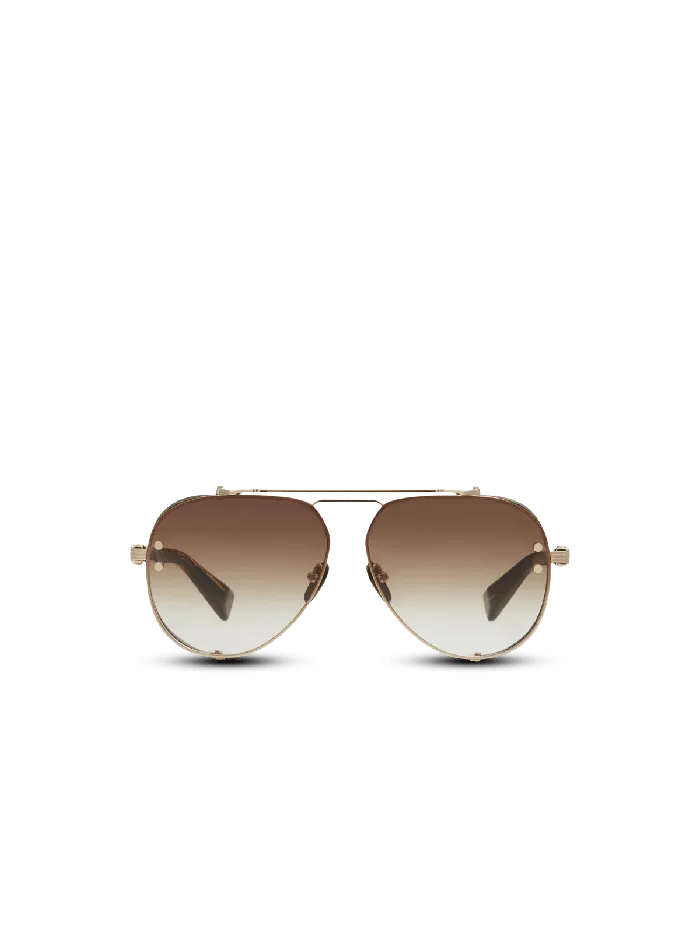Balmain Captaine Sunglasses Brown WomenMen Eyewear
