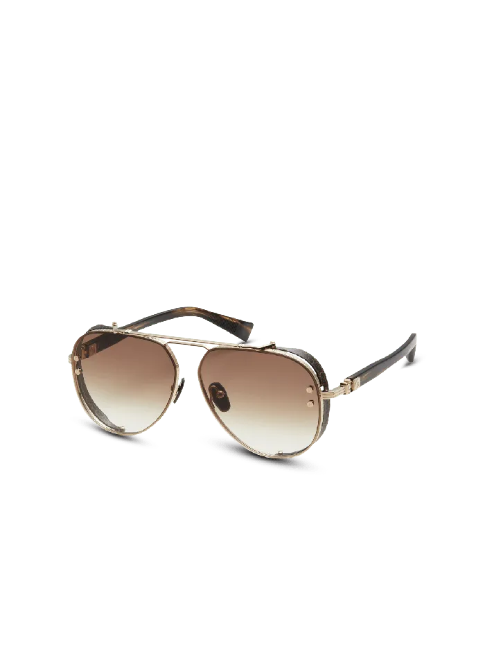 Balmain Captaine Sunglasses Brown WomenMen Eyewear