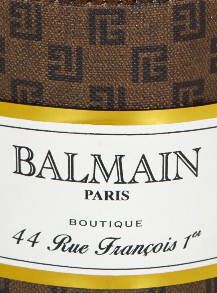 Balmain Coffee Cup Minaudiegravere In Mini Monogram Canvas Brown WomenMen Other Accessories
