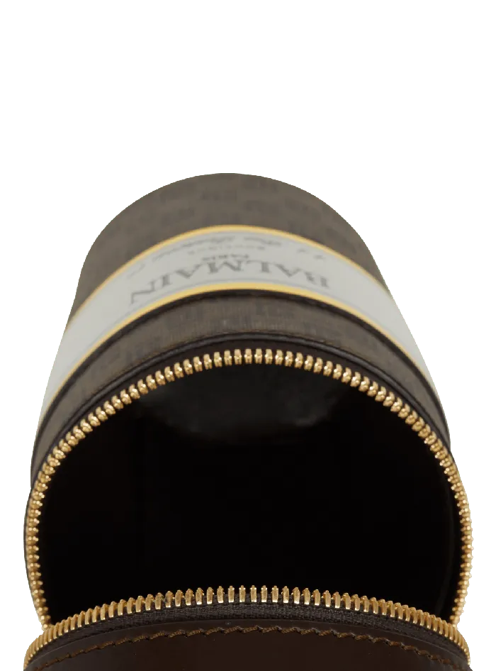 Balmain Coffee Cup Minaudiegravere In Mini Monogram Canvas Brown WomenMen Other Accessories