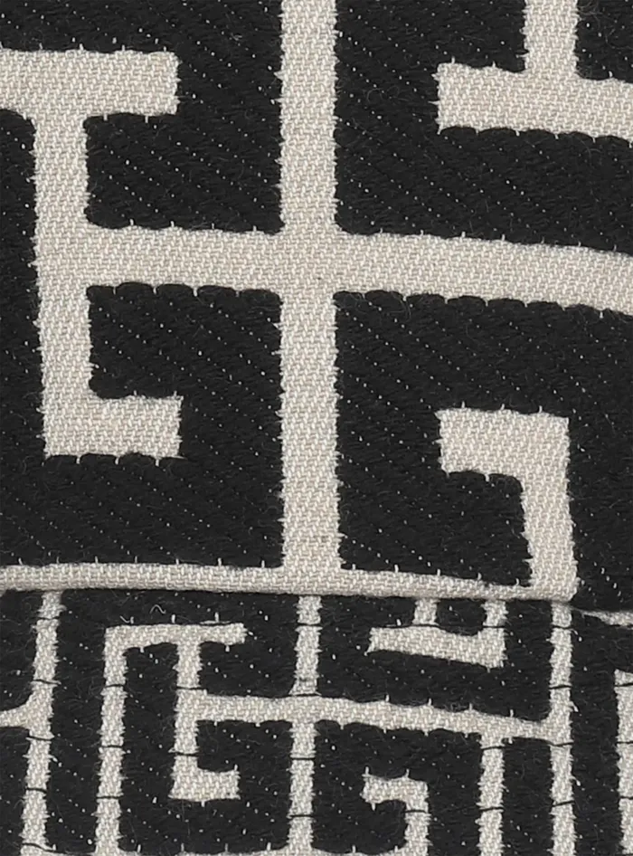 Balmain Cotton Canvas Bucket Hat With Paris Logo Black Men Hats And Caps