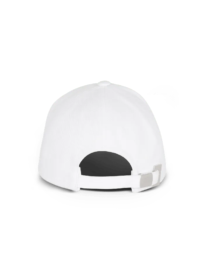 Balmain Cotton Kiss Cap White Men Hats And Caps