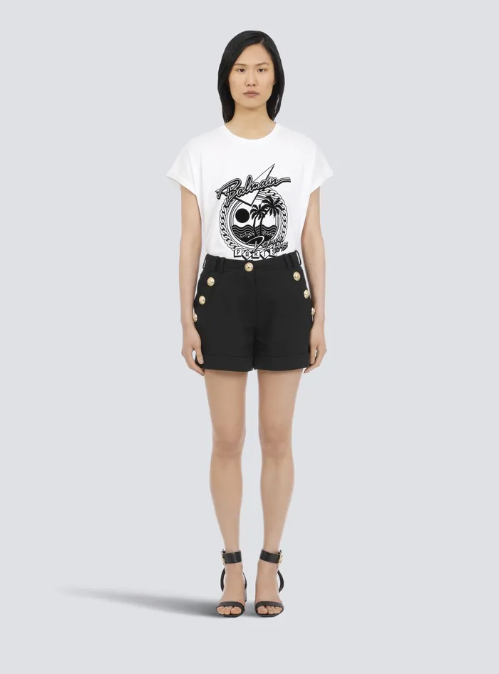Balmain Cotton Lowrise Shorts Black Women Trousers And Shorts Balmain Cotton Lowrise Shorts Black Women Trousers And Shorts