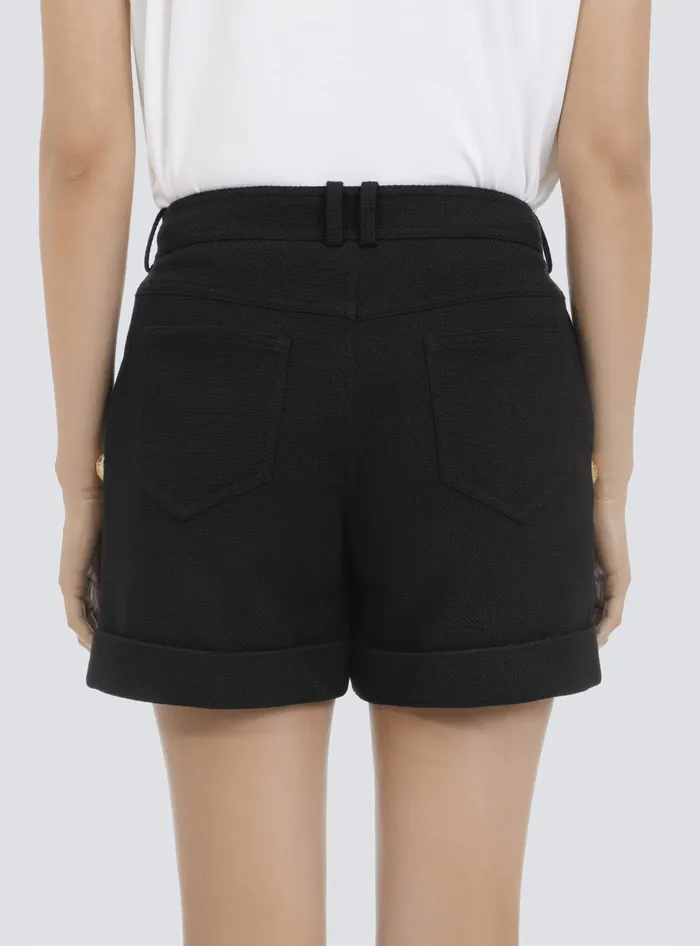 Balmain Cotton Lowrise Shorts Black Women Trousers And Shorts Balmain Cotton Lowrise Shorts Black Women Trousers And Shorts