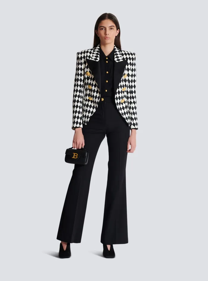 Balmain Crepe De Chine Shirt Black Women Tops And Shirts
