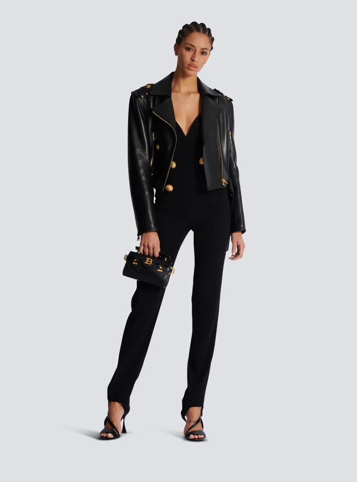 Balmain Crepe Tailored Jumpsuit Black Women Trousers And Shorts