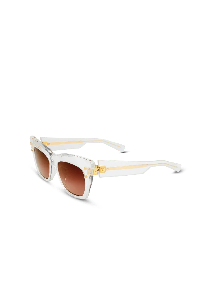 Balmain Crystal BII Sunglasses Grey Men Eyewear