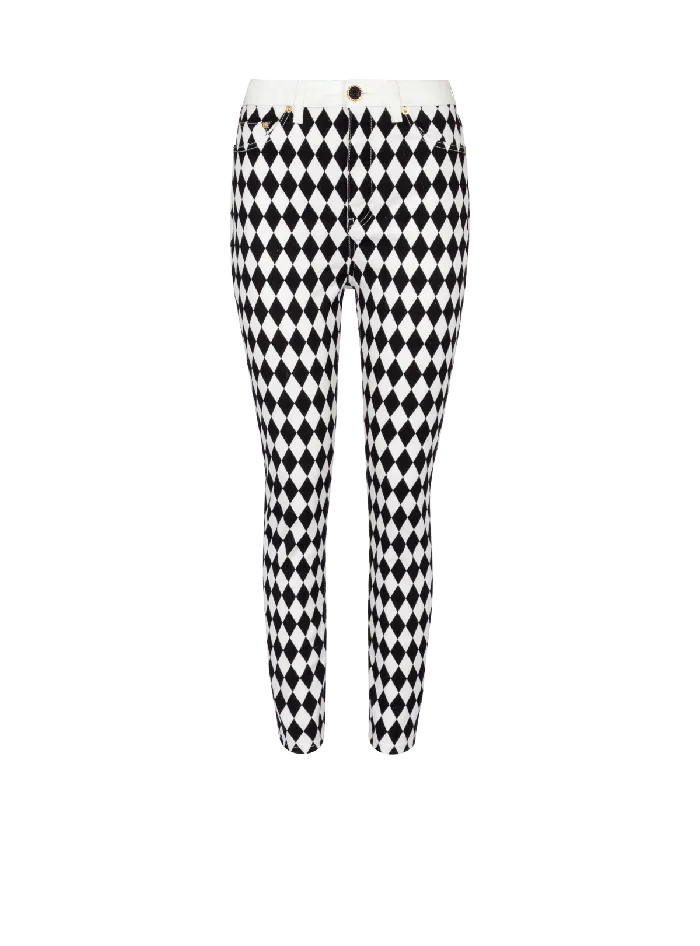 Balmain Diamond Denim Slimfit Jeans Black Women Denim