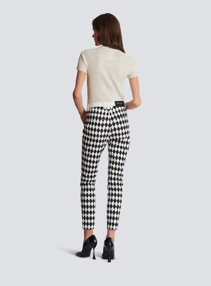 Balmain Diamond Denim Slimfit Jeans Black Women Denim