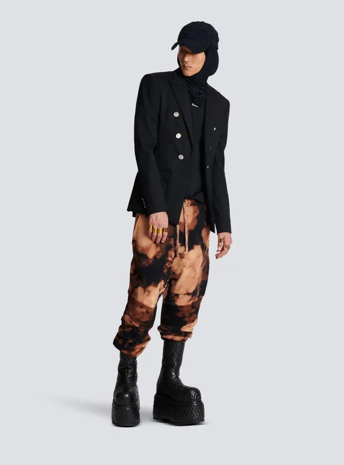 Balmain Doublebreasted Wool Blazer Black Men Jackets And Blazers