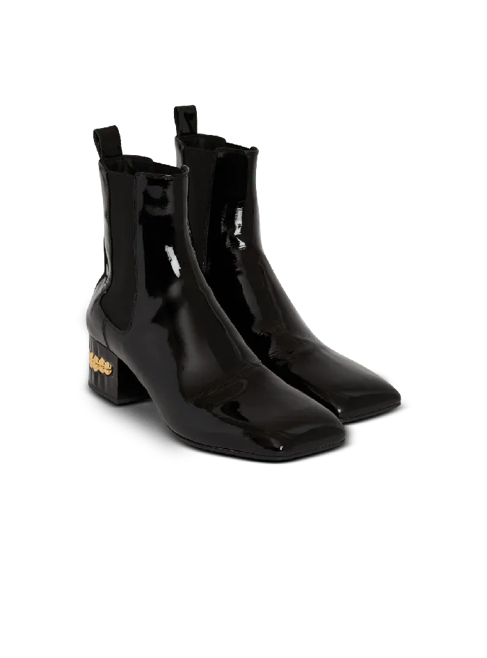 Balmain Eden Patent Leather Chelsea Boots Black Men Boots And Rangers