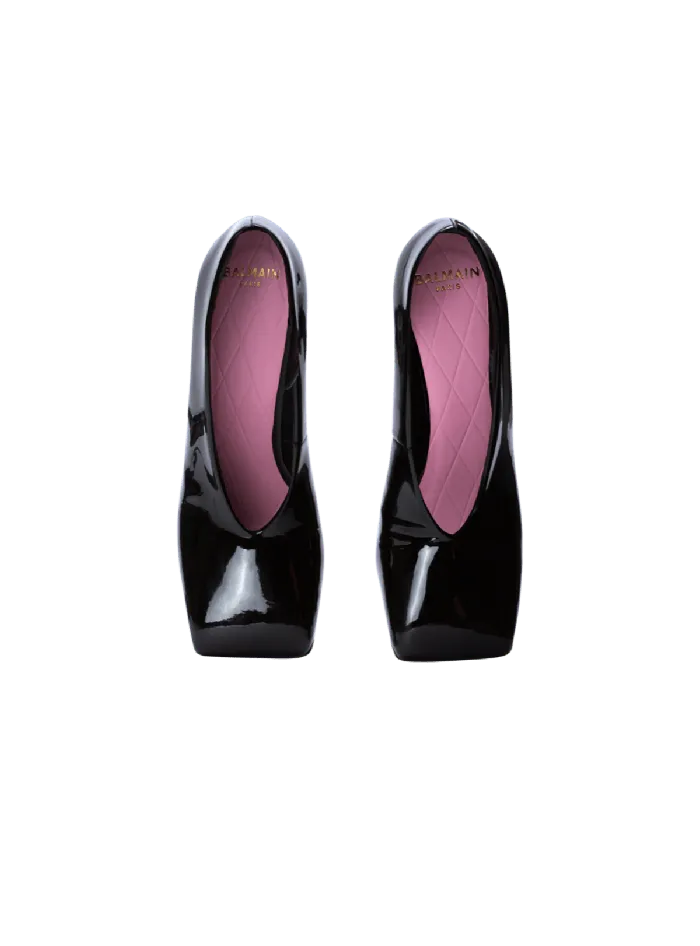 Balmain Eden Patent Leather Pumps Black Women High Heels and Pumps