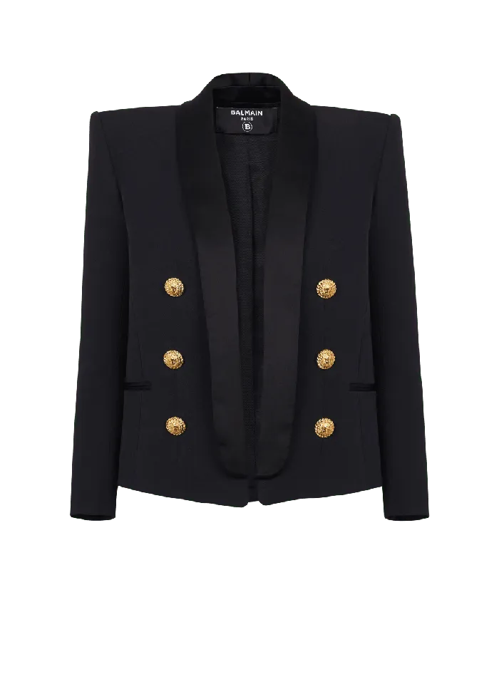 Balmain Edgetoedge 6button Jacket Black Women Jackets And Blazers