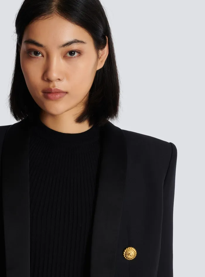 Balmain Edgetoedge 6button Jacket Black Women Jackets And Blazers