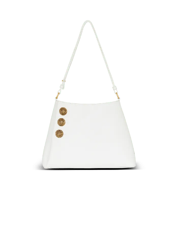Balmain Emblegraveme Shoulder Bag In Grained Calfskin White Women Shoulder Bags Balmain Emblegraveme Shoulder Bag In Grained Calfskin White Women Shoulder Bags