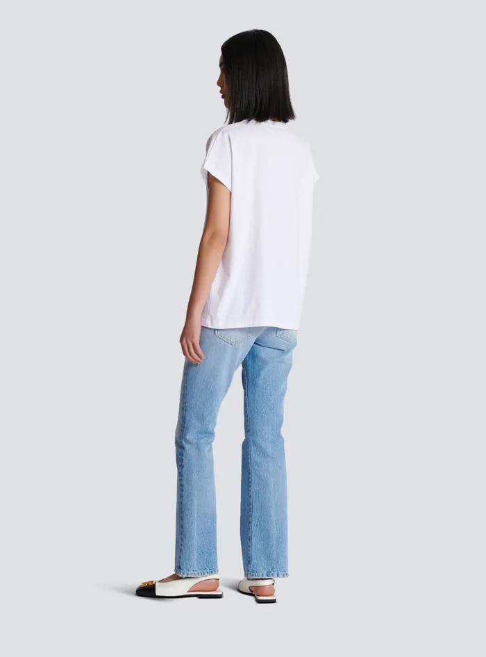 Balmain Flamingo Tshirt White Women TShirts