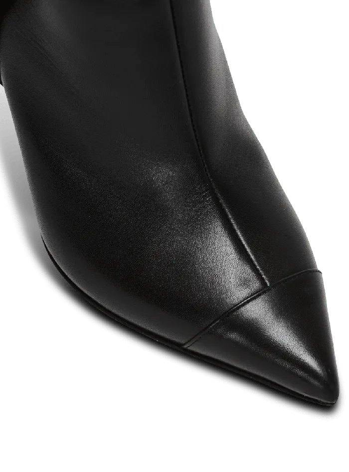 Balmain Heeled Calfskin Eva Ankle Boots Black Women Boots