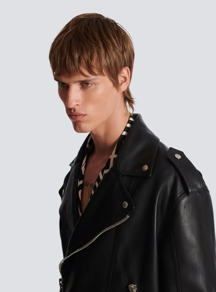 Balmain Leather Bomber Jacket Black Men Outerwear Balmain Leather Bomber Jacket Black Men Outerwear