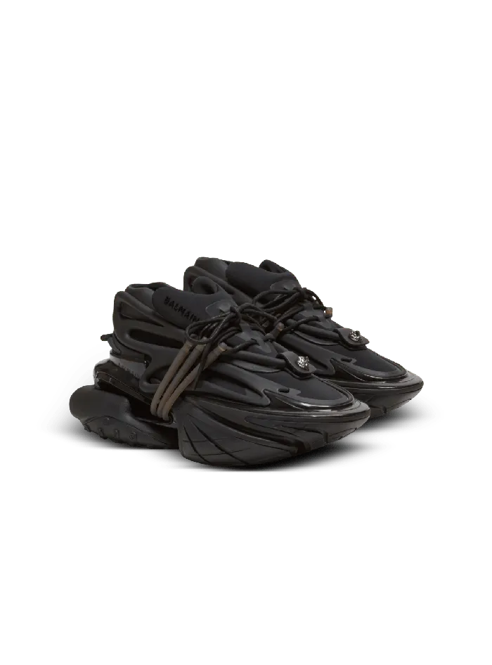 Balmain Leather Unicorn Lowtop Sneakers Black Women Sneakers