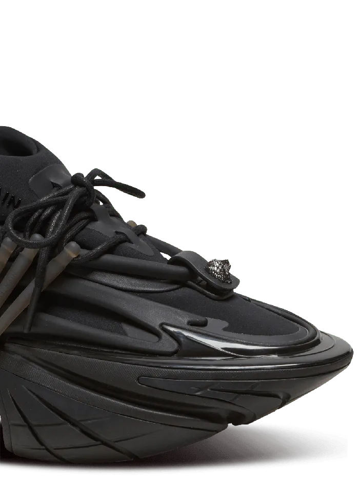 Balmain Leather Unicorn Lowtop Sneakers Black Women Sneakers