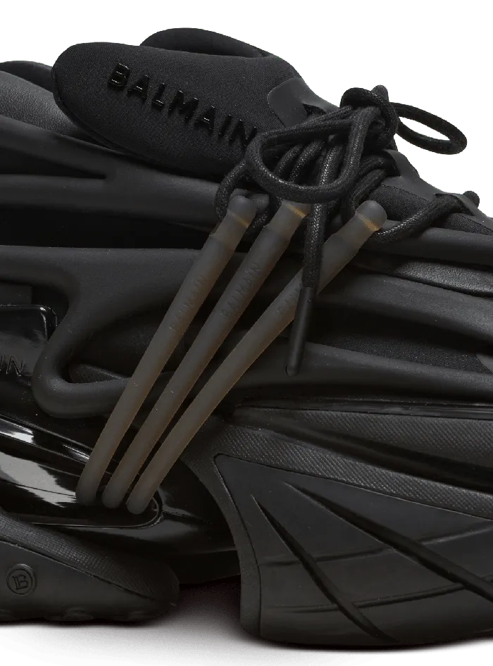 Balmain Leather Unicorn Lowtop Sneakers Black Women Sneakers