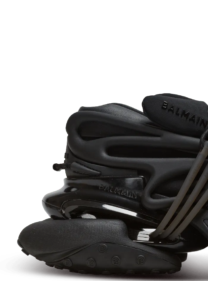 Balmain Leather Unicorn Lowtop Sneakers Black Women Sneakers