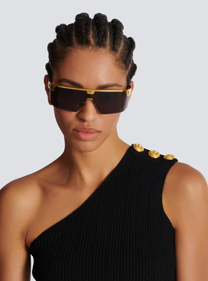 Balmain Major Sunglasses Gold MenWomen Eyewear