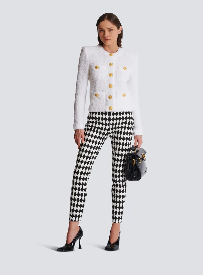 Balmain Miami Tweed 4pocket Jacket White Women Jackets And Blazers
