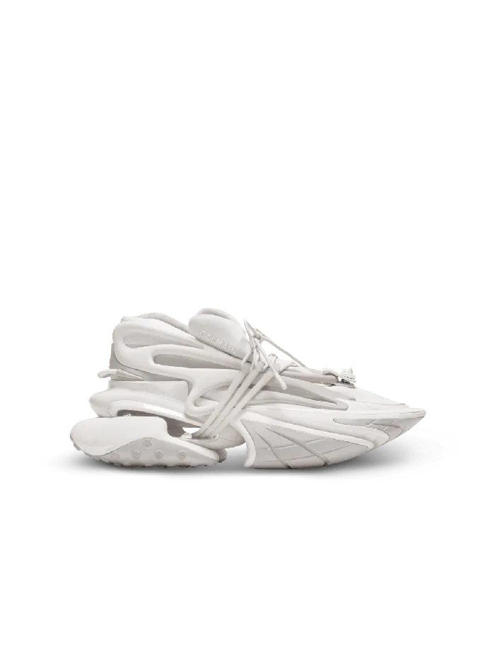 Balmain Neoprene And Leather Unicorn Lowtop Sneakers White Men Sneakers