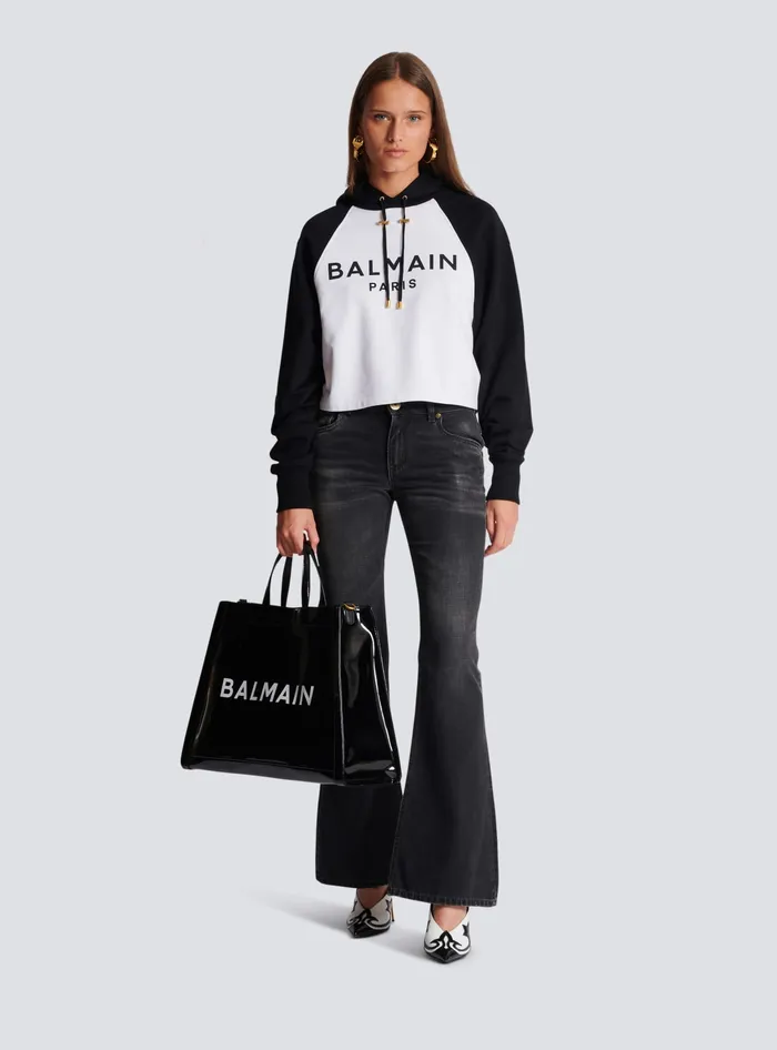 Balmain Paris Hoodie Black Women Sweatshirts