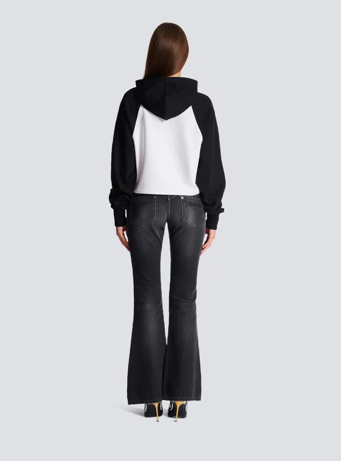 Balmain Paris Hoodie Black Women Sweatshirts